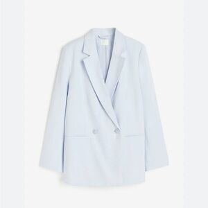H&M Pale Blue Double Breasted Blazer